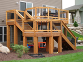 Deck stairs built with EZ Stairs